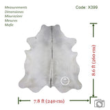 Grey Cowhide Rug , Size: X-Jumbo(XXL), Code: X399