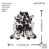 Exotic Tricolor Cowhide Rug , Size: Jumbo(XL), Code: BR149