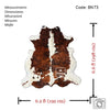Tricolor Cowhide Rug , Size: Large(L), Code: BN73