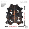 Exotic Tricolor Cowhide Rug , Size: Large(L), Code: AX135