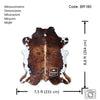 Light Brindle Tricolor Cowhide Rug , Size: X-Jumbo(XXL), Code: BR180