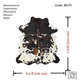 Tricolor Cowhide Rug , Size: Large(L), Code: BN74