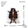 Tricolor Cowhide Rug , Size: X-Jumbo(XXL), Code: BR181