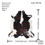 Tricolor Cowhide Rug , Size: Jumbo(XL), Code: BR152
