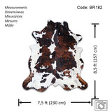 Exotic Tricolor Cowhide Rug , Size: X-Jumbo(XXL), Code: BR182