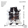 Exotic Tricolor Cowhide Rug , Size: X-Jumbo(XXL), Code: BR183