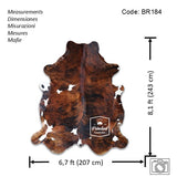 Tricolor Cowhide Rug , Size: X-Jumbo(XXL), Code: BR184