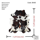 Tricolor Cowhide Rug , Size: Jumbo(XL), Code: BN85