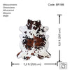 Tricolor Cowhide Rug , Size: X-Jumbo(XXL), Code: BR186