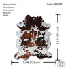 Exotic Tricolor Cowhide Rug , Size: X-Jumbo(XXL), Code: BR187