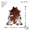 Exotic Tricolor Cowhide Rug , Size: X-Jumbo(XXL), Code: BR189