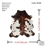 Exotic Tricolor Cowhide Rug , Size: Large(L), Code: BN96