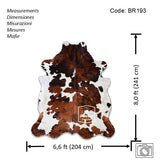 Tricolor Cowhide Rug , Size: X-Jumbo(XXL), Code: BR193