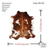 Exotic Tricolor Cowhide Rug , Size: Large(L), Code: BN100