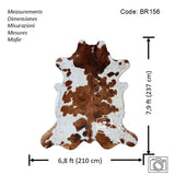 Tricolor Cowhide Rug , Size: Jumbo(XL), Code: BR156