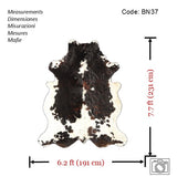 Tricolor Cowhide Rug , Size: Jumbo(XL), Code: BN37