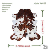 Tricolor Cowhide Rug , Size: Large(L), Code: AW127