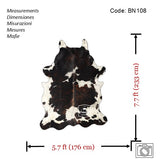 Tricolor Cowhide Rug , Size: Jumbo(XL), Code: BN108