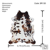 Tricolor Cowhide Rug , Size: Large(L), Code: BR130
