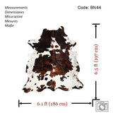 Tricolor Cowhide Rug , Size: Medium(M), Code: BN44