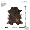Dark Brindle Tricolor Cowhide Rug , Size: X-Jumbo(XXL), Code: BN115