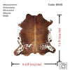 Light Brindle Tricolor Cowhide Rug , Size: Large(L), Code: BN05