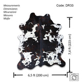 Exotic Tricolor Cowhide Rug , Size: Large(L), Code: DR33