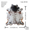 Salt & Pepper Cowhide Rug , Size: X-Jumbo(XXL), Code: BR158