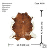 Light Brindle Tricolor Cowhide Rug , Size: Jumbo(XL), Code: AX99