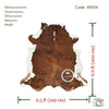 Light Brindle Tricolor Cowhide Rug , Size: Large(L), Code: AW04