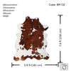 Tricolor Cowhide Rug , Size: Jumbo(XL), Code: BR132