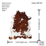 Tricolor Cowhide Rug , Size: Jumbo(XL), Code: BR132