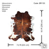 Tricolor Cowhide Rug , Size: X-Jumbo(XXL), Code: BR133