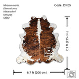 Tricolor Cowhide Rug , Size: Large(L), Code: DR05