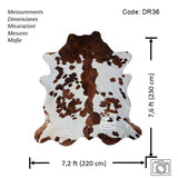 Tricolor Cowhide Rug , Size: Jumbo(XL), Code: DR36