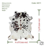 Tricolor Cowhide Rug , Size: Large(L), Code: AW11