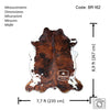 Dark Brindle Tricolor Cowhide Rug , Size: X-Jumbo(XXL), Code: BR162
