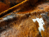 Light Brindle Tricolor Cowhide Rug , Size: Jumbo(XL), Code: AZ16