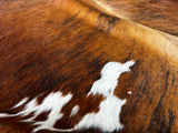 Light Brindle Tricolor Cowhide Rug , Size: Large(L), Code: BN05