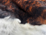 Light Brindle Tricolor Cowhide Rug , Size: Jumbo(XL), Code: BR42