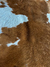 Brown and White Cowhide Rug , Size: Large(L), Code: BR139