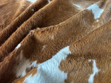 Brown and White Cowhide Rug , Size: Large(L), Code: BR139