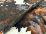 Tricolor Cowhide Rug , Size: Jumbo(XL), Code: BR152