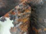Dark Brindle Tricolor Cowhide Rug , Size: X-Jumbo(XXL), Code: BR161