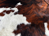 Dark Brindle Tricolor Cowhide Rug , Size: X-Jumbo(XXL), Code: BR162