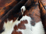 Dark Brindle Tricolor Cowhide Rug , Size: X-Jumbo(XXL), Code: BR162
