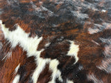 Dark Brindle Tricolor Cowhide Rug , Size: X-Jumbo(XXL), Code: BR169