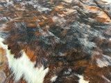 Dark Brindle Tricolor Cowhide Rug , Size: X-Jumbo(XXL), Code: BR169
