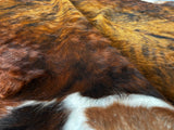 Light Brindle Tricolor Cowhide Rug , Size: X-Jumbo(XXL), Code: BR178