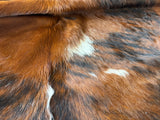 Light Brindle Tricolor Cowhide Rug , Size: Jumbo(XL), Code: BR179